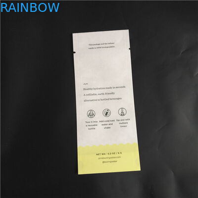 صديقة للبيئة قابلة للتحلل ورق الكرافت جيش التحرير الشعبى الصينى مجمع الغذاء مسحوق التوابل أكياس التعبئة والتغليف ثلاثة أكياس ختم الجانب