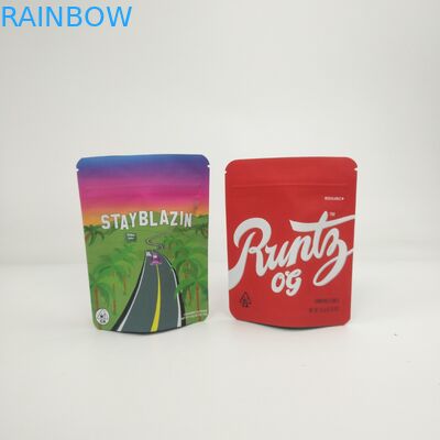 عينة مجانية 3.5 جرام 7 جرام 14 جرام 28 جرام 1 رطل من ملفات تعريف الارتباط أكياس الوقوف للقنب CBD القنب رونتز كوش بالضباب