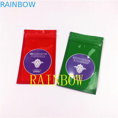 أكياس تغليف مايلر مسطحة مختومة بشعار مخصص مع نافذة شفافة لحقيبة تغليف مسحوق ماتشا لبذور الشيا