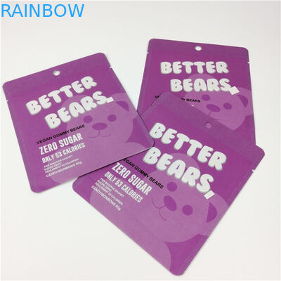 ملفات تعريف الارتباط Gummy CBD Edibles Bear Zipper Foil Pouch MOPP 200 ميكرون