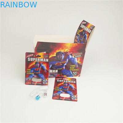 Rhino 8 3D Pills Card 200mic 500K 3D Blister Card تعزيز الذكور