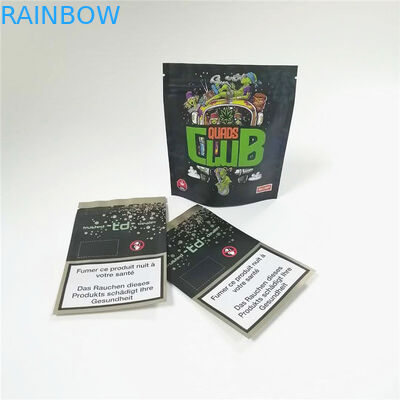 SGS 14g 28g مايلر فويل حقيبة زيبر مقاومة للأطفال CMYK 120mic