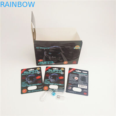 Gravure 90mic الجنسية حبوب ثلاثية الأبعاد بطاقة 200mic Rhino Magnum 500K Blister Card