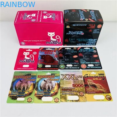 250G Ivory Rhino 69 1000k 3D Blister Card لتغليف الكبسولة