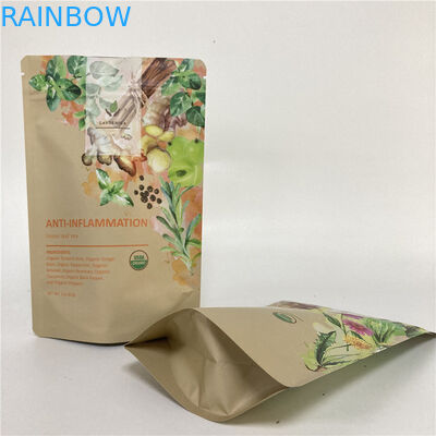 Cmyk 1.2C MPET Stand Up Zipper Pouch 1.5C PA للشاي / القهوة