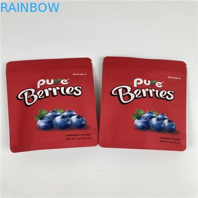 BOPP VMPET 1/8oz كيس تغليف زهرة القنب 3.5g Cbd Zip Lock Foil Pouch