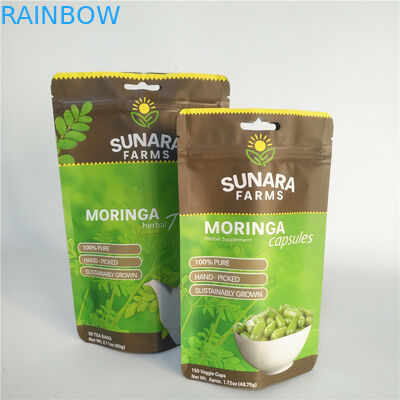 أكياس تغليف أغذية قابلة للإغلاق VMPET SGS بغشاء مغلف 110mic للشاي / المكسرات