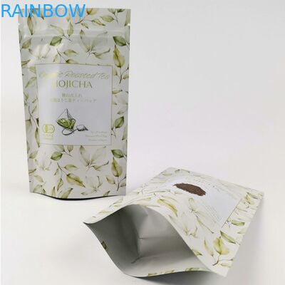 CMYK FDA Gravnre Zipper Tea Packaging Bag 350g مع احباط داخل