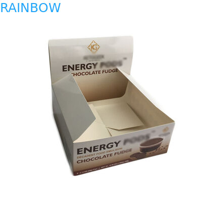 Snack ISO CMYK Display Paper Packaging Box 350G عاجي لوح vmpet