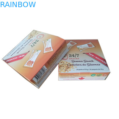 Snack ISO CMYK Display Paper Packaging Box 350G عاجي لوح vmpet