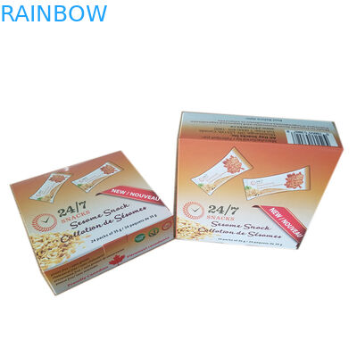 Snack ISO CMYK Display Paper Packaging Box 350G عاجي لوح vmpet
