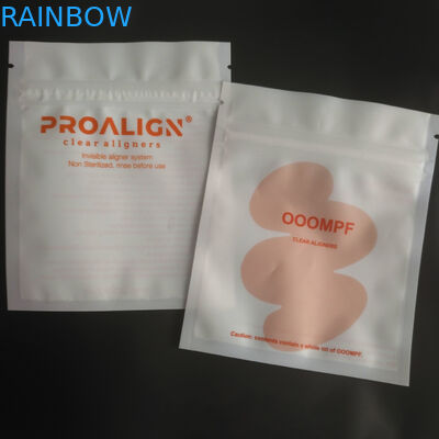 MOPP Vmpet البلاستيك البريدي قفل التعبئة والتغليف ماتي الأسنان واضحة المحاذاة ISO