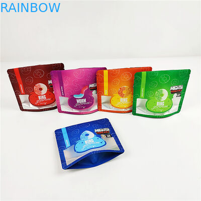 3.SA8000 QS CBD الحفر طباعة الحقائب رائحة 100mic ماتي واضح أكياس مايلر