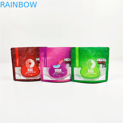 3.SA8000 QS CBD الحفر طباعة الحقائب رائحة 100mic ماتي واضح أكياس مايلر