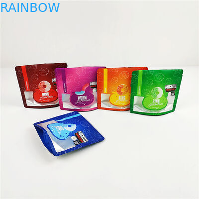 14g CBD SGS Smell Proof Foil Bags 80mic Gummy Mylar كيس التغليف