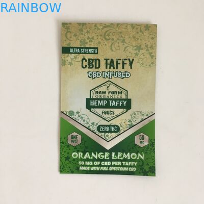أكياس مايلر المقاومة للرائحة Ziplock Cannabis Flower Plastic CBD المحشوة 50mg 100mg أكياس الحلوى Gummies Mylar