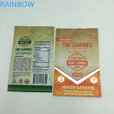 مخصص مطبوعة 1 جرام 3.5 جرام إعادة تدوير الرائحة سستة الصمغ الدب CBD صغيرة الوقوف الصالحة للأكل 3.5 جرام مايلر كيس الأعشاب