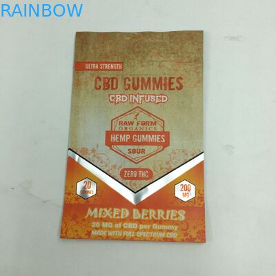 مخصص مطبوعة 1 جرام 3.5 جرام إعادة تدوير الرائحة سستة الصمغ الدب CBD صغيرة الوقوف الصالحة للأكل 3.5 جرام مايلر كيس الأعشاب