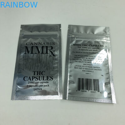 رقائق الألومنيوم اللامعة 1 جرام رائحة سستة الصالحة للأكل مايلر الاعشاب كيس القنب شقة زيبلوك الحقائب للمسحوق