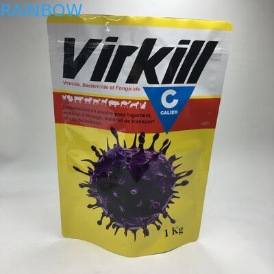 الوقوف مجمع مغلفة رقائق الألومنيوم مسحوق بروتين مصل الحليب مسحوق تخزين الأغذية أكياس التعبئة والتغليف Ziplock 1kg أكياس مسحوق الغذاء