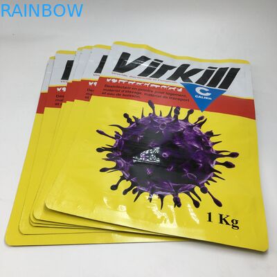 الوقوف مجمع مغلفة رقائق الألومنيوم مسحوق بروتين مصل الحليب مسحوق تخزين الأغذية أكياس التعبئة والتغليف Ziplock 1kg أكياس مسحوق الغذاء