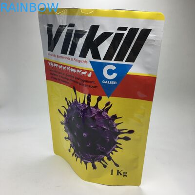 الوقوف مجمع مغلفة رقائق الألومنيوم مسحوق بروتين مصل الحليب مسحوق تخزين الأغذية أكياس التعبئة والتغليف Ziplock 1kg أكياس مسحوق الغذاء