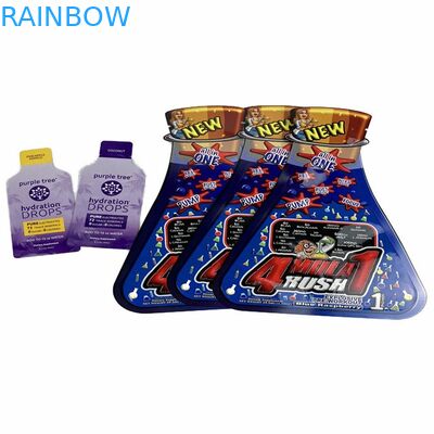 الطباعة الرقمية على شكل مخصص أكياس بلاستيكية صغيرة مسطحة CBD Gummy Candy Snack Pouch زبدة الفول السوداني