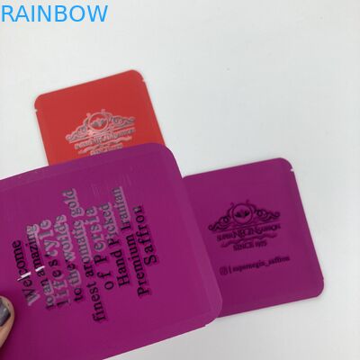 أكياس مايلر الصالحة للأكل 500 قطعة من LOW MOQ أكياس تغليف رقائق مطبوعة مخصصة للطعام للزعفران الجاف والشاي