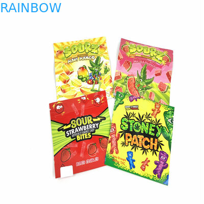 CMYK SGS Gravure Smell Proof Ziplock Pouch Stand Up مقاومة الطفل 110mic