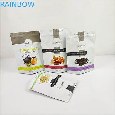 100mic CMYK أكياس التعبئة والتغليف البلاستيكية الحبوب ISO Gravure Mylar Stand Up Pouch