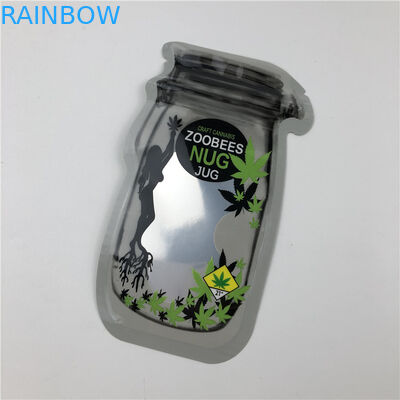 أكياس جرة ميسون لبذور اتفاقية التنوع البيولوجي ، صمغ زهور ، THC Indica Leaf ، أكياس تعبئة غير منتظمة مع سحاب