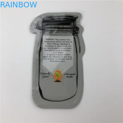 أكياس جرة ميسون لبذور اتفاقية التنوع البيولوجي ، صمغ زهور ، THC Indica Leaf ، أكياس تعبئة غير منتظمة مع سحاب