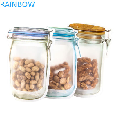 أكياس جرة ميسون لبذور اتفاقية التنوع البيولوجي ، صمغ زهور ، THC Indica Leaf ، أكياس تعبئة غير منتظمة مع سحاب