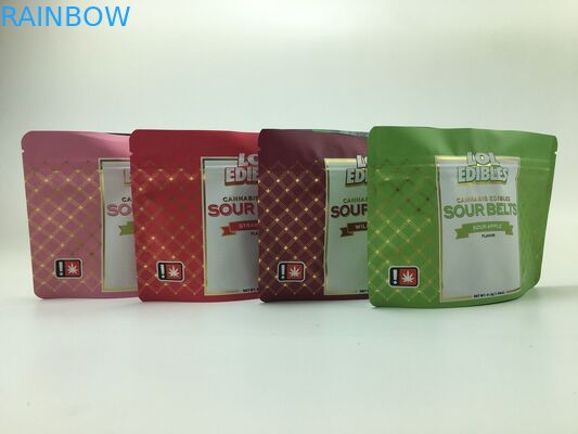 مخصص مطبوعة ثلاثة ختم الجانب التبغ ورقة النفط حقيبة الأعشاب العشبية CBD النفط كبسولة زيبر حقيبة