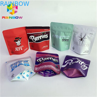 مخصص مطبوعة ثلاثة ختم الجانب التبغ ورقة النفط حقيبة الأعشاب العشبية CBD النفط كبسولة زيبر حقيبة