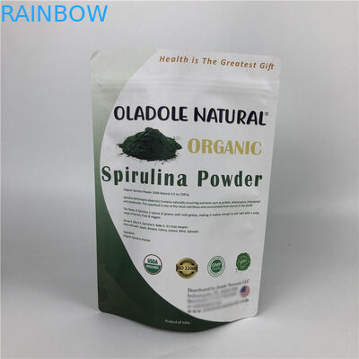 رقائق الطباعة المخصصة الرمز البريدي قفل الوقوف الحقيبة أكياس ورق الكرافت الأبيض