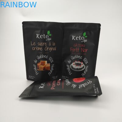 CMYK VMPET بلاستيك بسحاب الحقيبة ذاتية الغلق 110 ميكرون AL CPP حقيبة مايلر صالحة للأكل