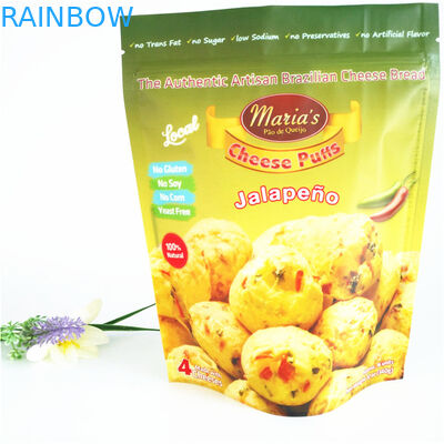 أكياس سحاب قابلة للإغلاق 110mic CMYK Plastic Popcorn Stand Up 1.2C MPET