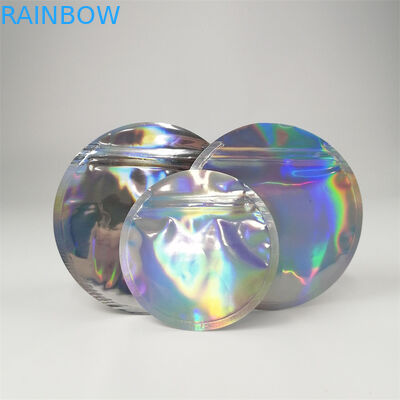 طباعة مخصصة للأكل الحقائب البلاستيكية على شكل دائري التعبئة والتغليف 3.5g 7g