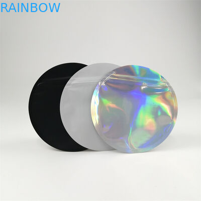 طباعة مخصصة للأكل الحقائب البلاستيكية على شكل دائري التعبئة والتغليف 3.5g 7g