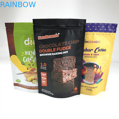 الغذاء الصف الرمز البريدي قفل كيس من البلاستيك الألومنيوم احباط الوقوف حقيبة مع زيبر