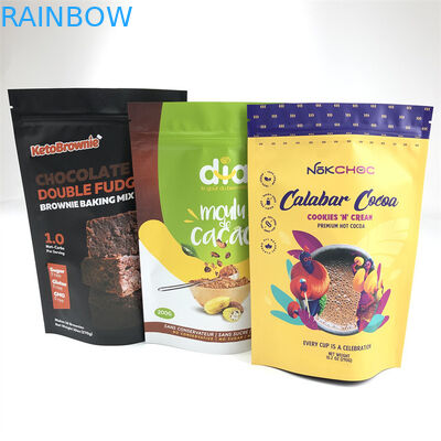 الغذاء الصف الرمز البريدي قفل كيس من البلاستيك الألومنيوم احباط الوقوف حقيبة مع زيبر