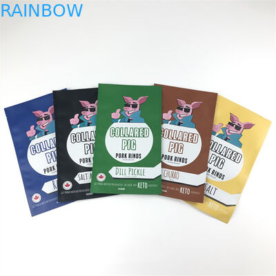 ثلاثة أكياس جانبية من البلاستيك مايلر بسحاب قفل للرائحة قابلة للإغلاق