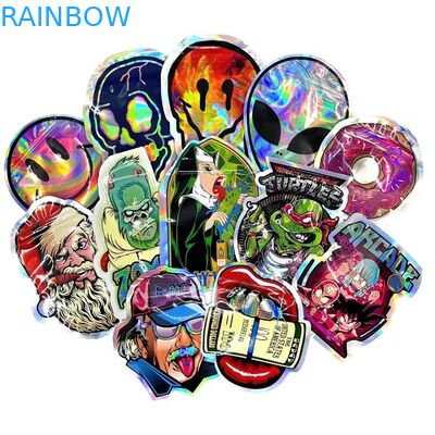 كيس حلوى غير منتظم قابل للإغلاق على شكل دائري ، حقيبة مايلر ذات شكل مخصص 3.5G 7G