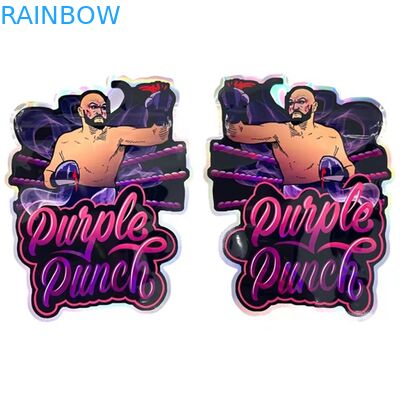 كيس حلوى غير منتظم قابل للإغلاق على شكل دائري ، حقيبة مايلر ذات شكل مخصص 3.5G 7G