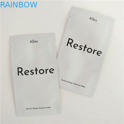 مستحضرات التجميل المختومة بالحرارة عينة التعبئة والتغليف أكياس مسطحة الحقيبة مايلر فويل 3 أكياس الختم الجوانب