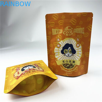 مطبوعة بروتين الوجبات الخفيفة الفشار مايلر زيبلوك أكياس البلاستيك الغذاء حزمة 250 جرام