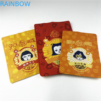 مطبوعة بروتين الوجبات الخفيفة الفشار مايلر زيبلوك أكياس البلاستيك الغذاء حزمة 250 جرام