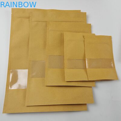 مخصص طباعة أكياس الشاي الصف الغذاء التعبئة والتغليف زيبر Doypack انظر من خلال أكياس الورق مع الشعار