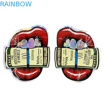 العرف غير النظامية الشكل مايلر البلاستيك زيبر حقيبة رائحة إثبات 3.5g 7g